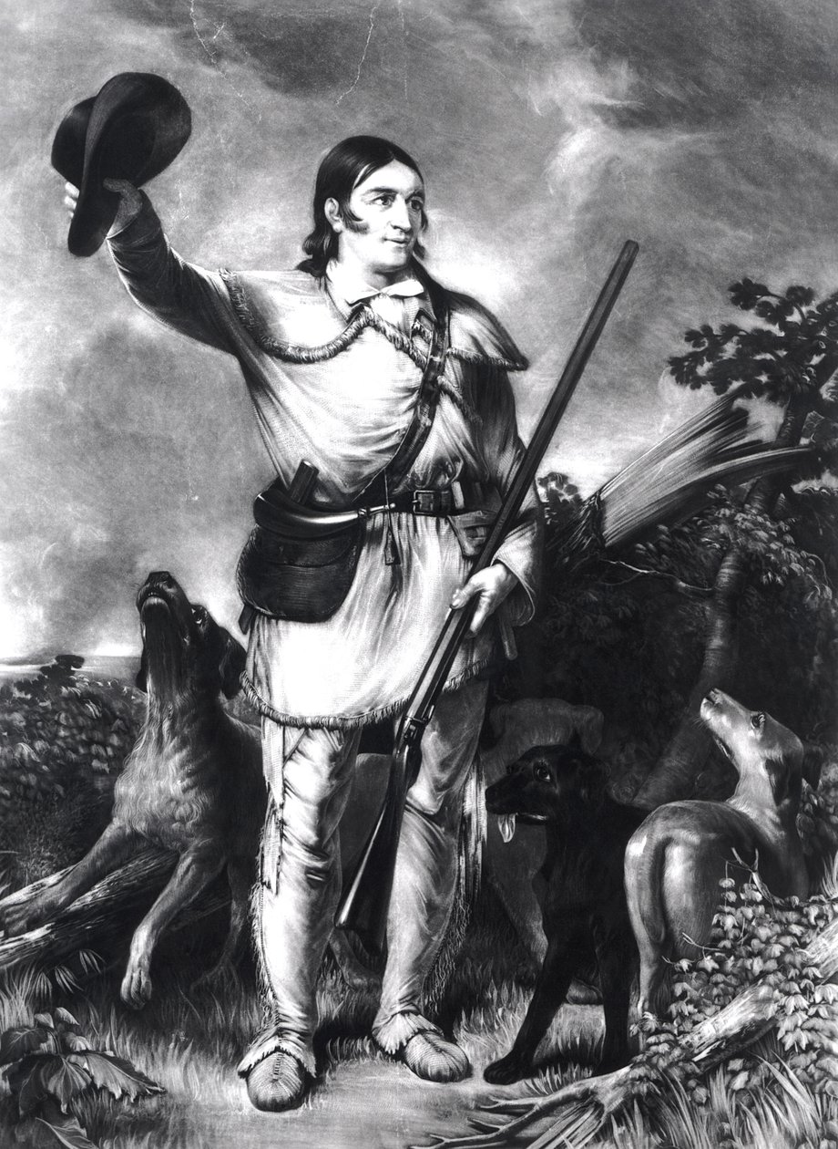 Хурандаа Дэви Крокетт, Чарльз Гилберт Стюартын сийлсэн (1787-1813 он) 1839 оны поли autorstwa John Gadsby Chapman