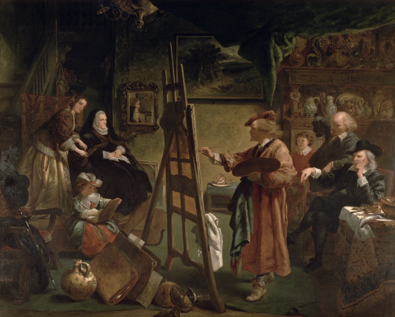 Rembrandt w swojej pracowni autorstwa John Gilbert