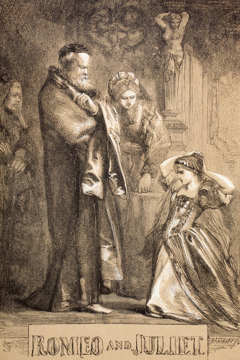 Romeo i Julia, 1890 autorstwa John Gilbert