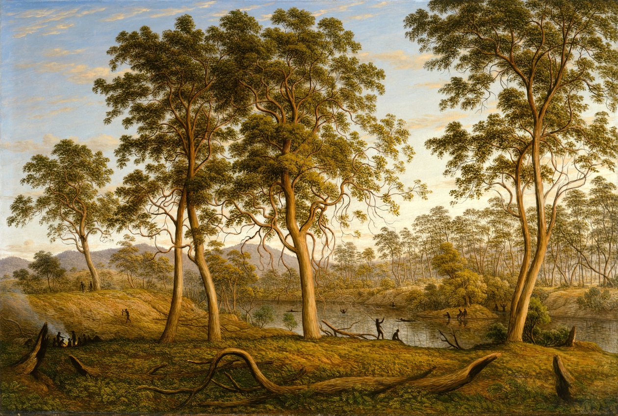 Tubylcy nad rzeką Ouse, Van Diemens Land autorstwa John Glover