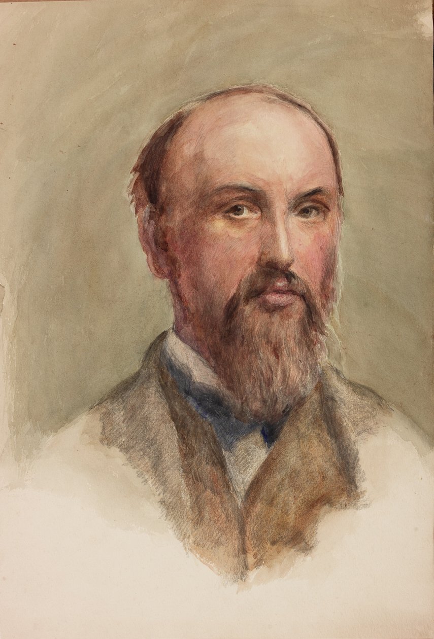 Autoportret (bc, ołówek i wc na papierze) autorstwa John Isaac Richardson