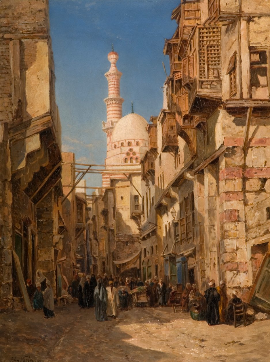 Gra El Syer, Kair, 1880 r. autorstwa John Jnr. Varley
