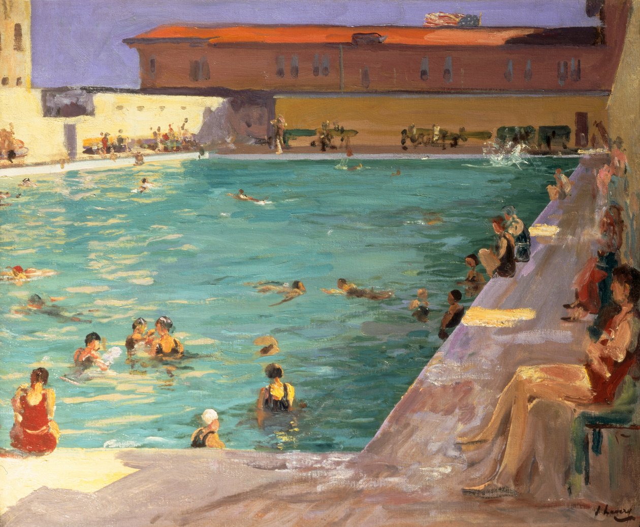 Basen Ludowy, Palm Beach, 1927 autorstwa John Lavery