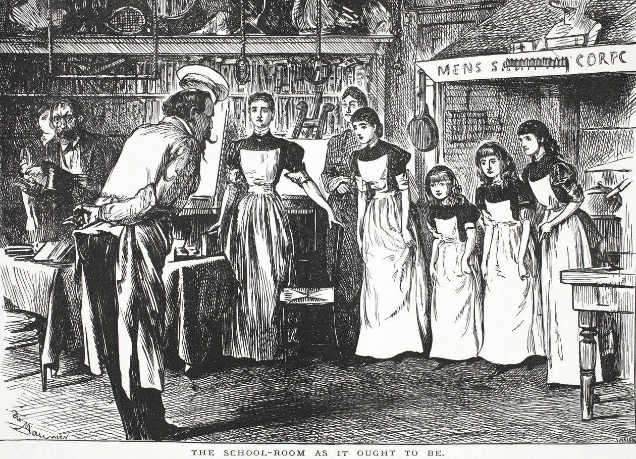Sala szkolna taka, jaka powinna być autorstwa John Leech