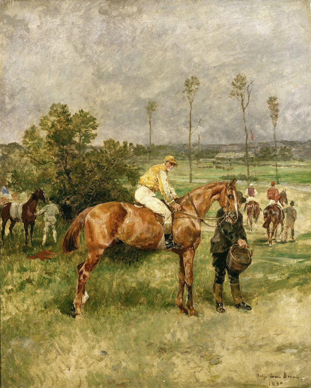 Przed startem, 1890 autorstwa John Lewis Brown