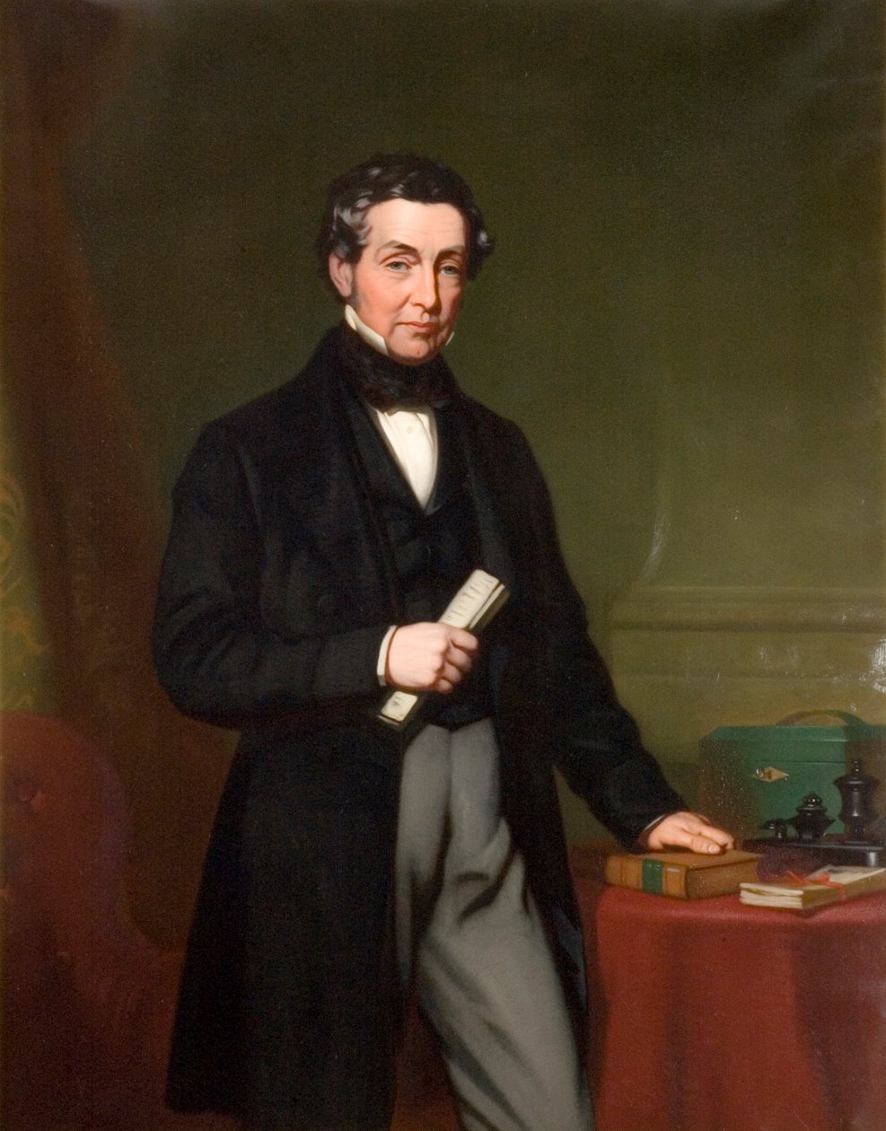 Przycięta wersja portretu Charlesa Graya Rounda (1797 - 1867) autorstwa John Lucas