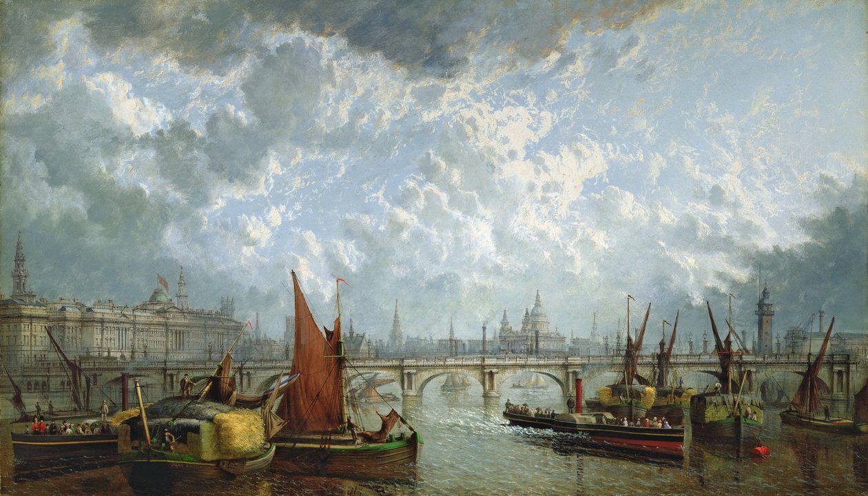 Most Waterloo od strony Tamizy autorstwa John MacVicar Anderson