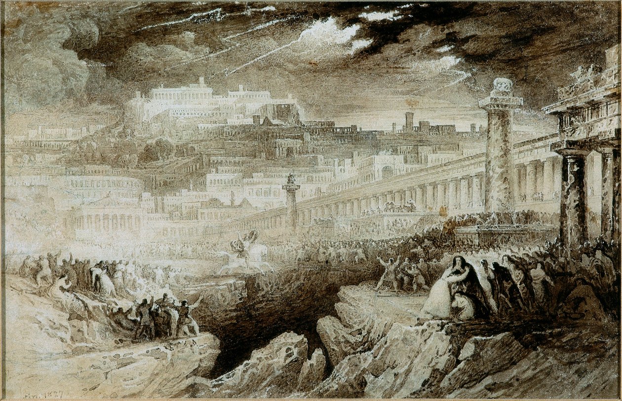 Marcus Curtius (ołówek i toaleta na papierze) autorstwa John Martin