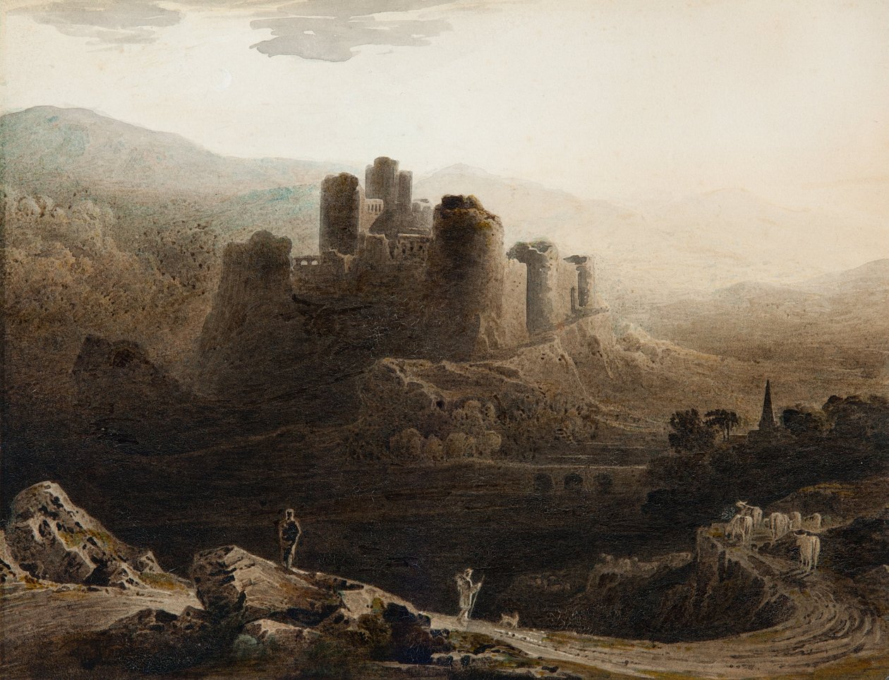 światło księżyca autorstwa John Martin