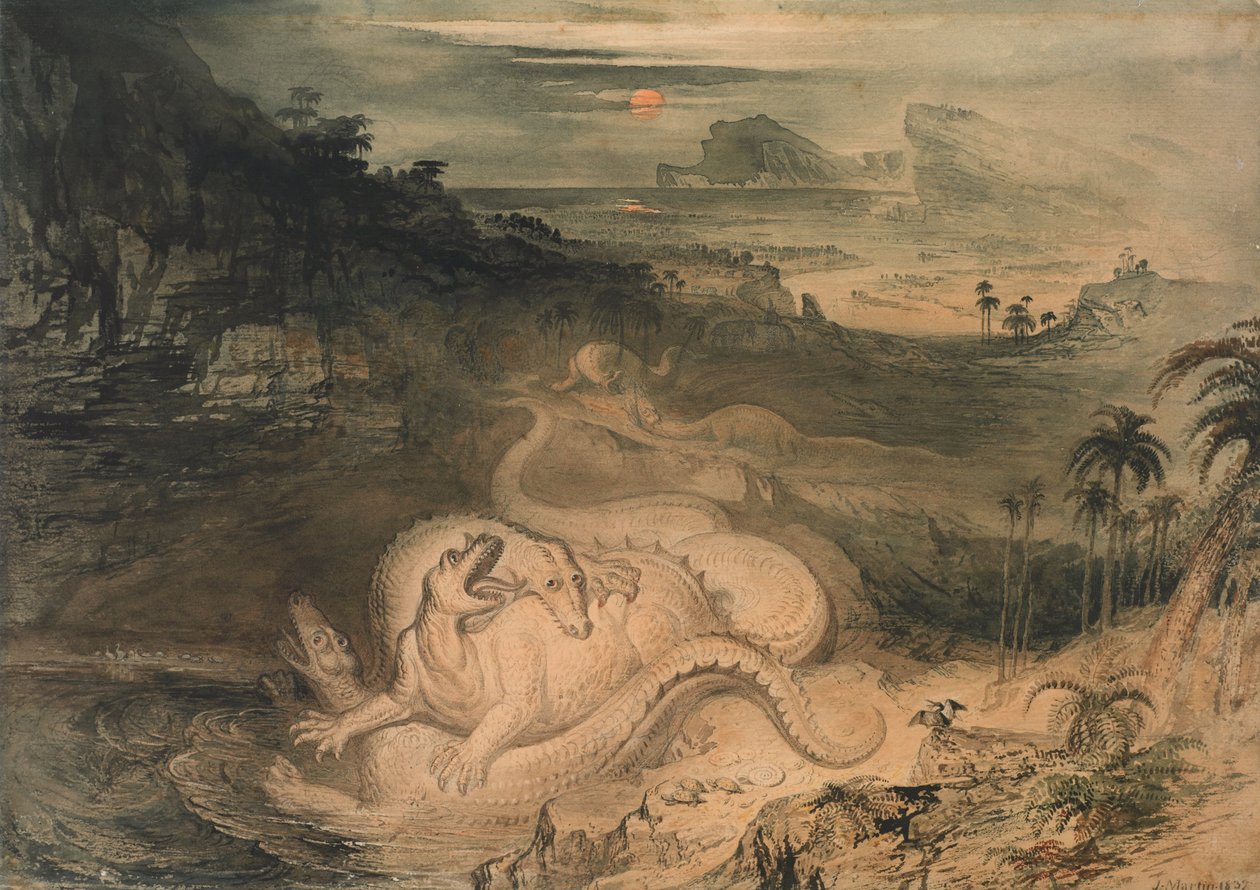 Kraj Iguanodon autorstwa John Martin