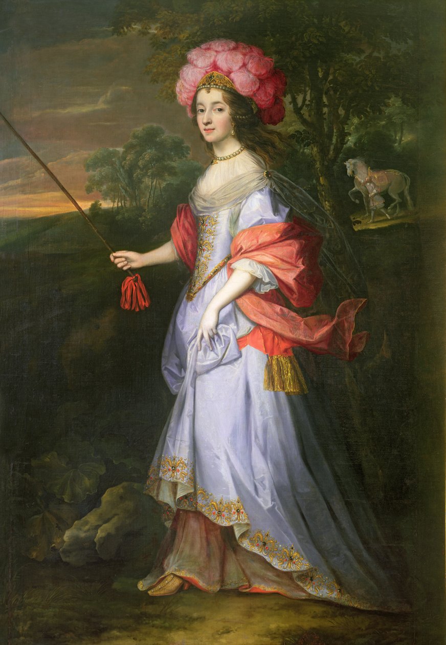 Dama w stroju maskarady, c.1679 autorstwa John Michael Wright