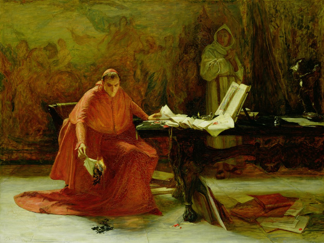 Tajemnica państwowa, 1874 autorstwa John Pettie