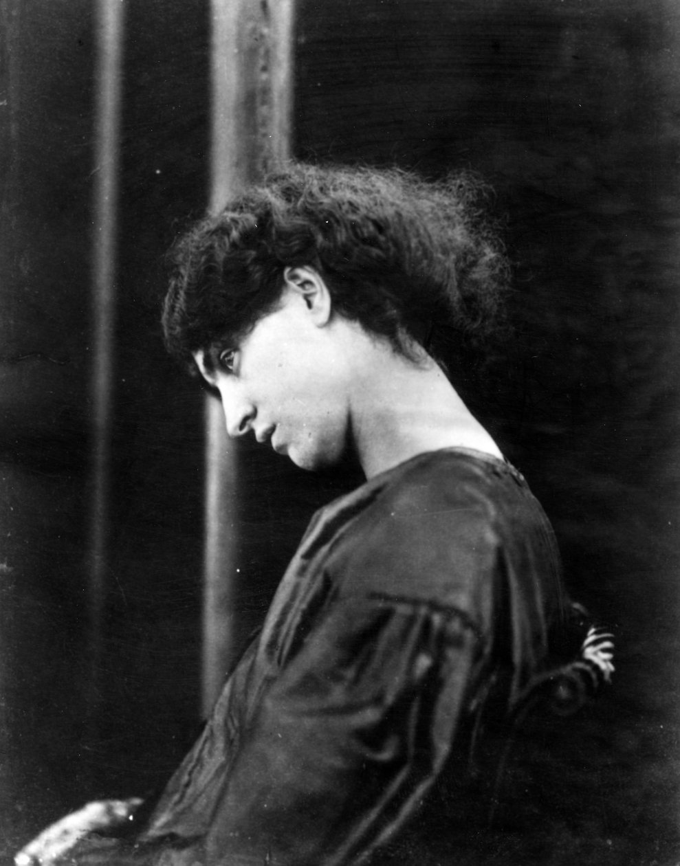 Jane Morris, pozowana przez Dante Gabriel Rossetti, 1865 (druk albumowy) autorstwa John R. Parsons