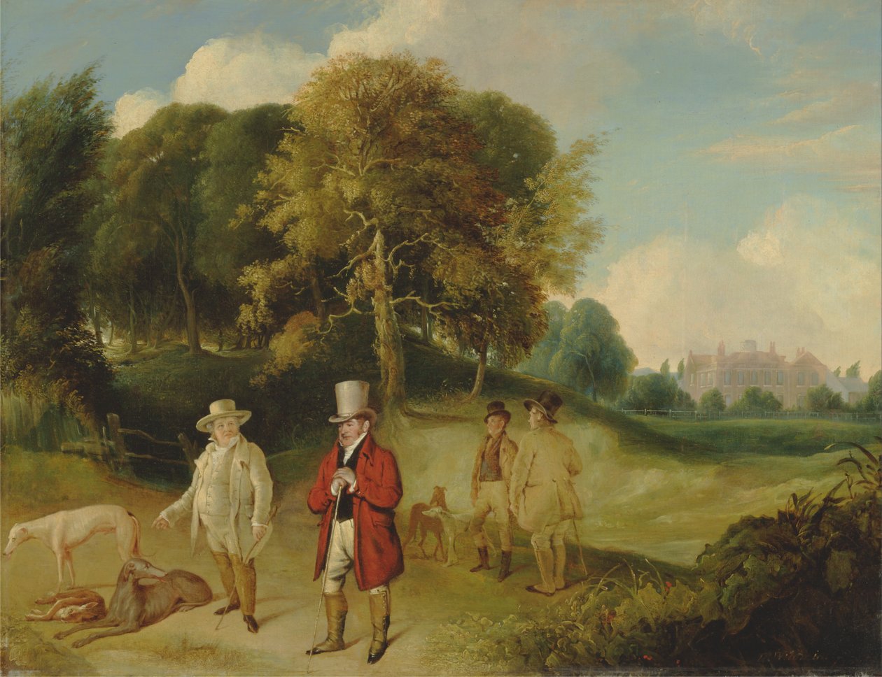 J.M.W. Turner i Walter Fawkes w Farnley Hall autorstwa John Robert Wildman