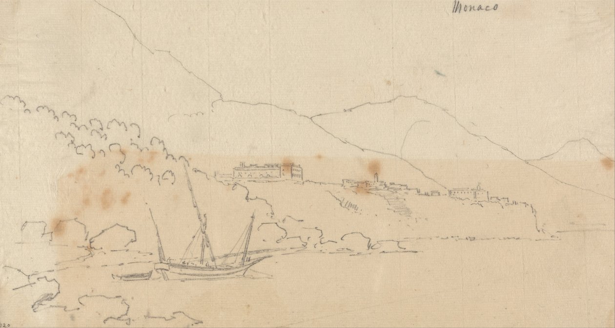 Monako autorstwa John Robert Cozens