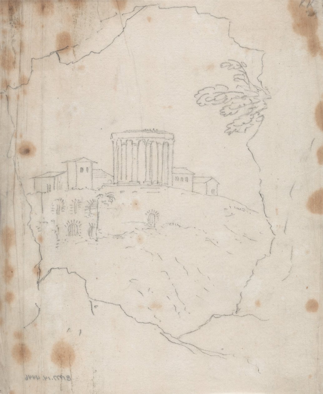 Świątynia Westy, Tivoli autorstwa John Robert Cozens
