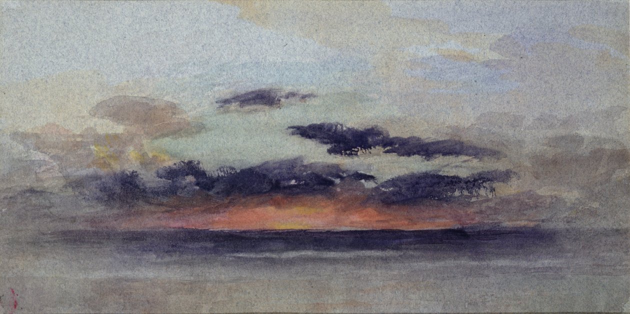 Burzliwy zachód słońca autorstwa John Ruskin