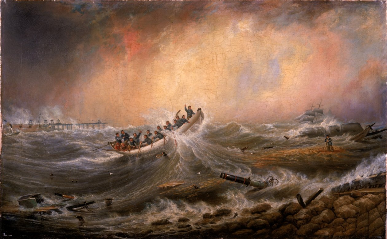 Wrak południowego molo 1861 autorstwa John Scott