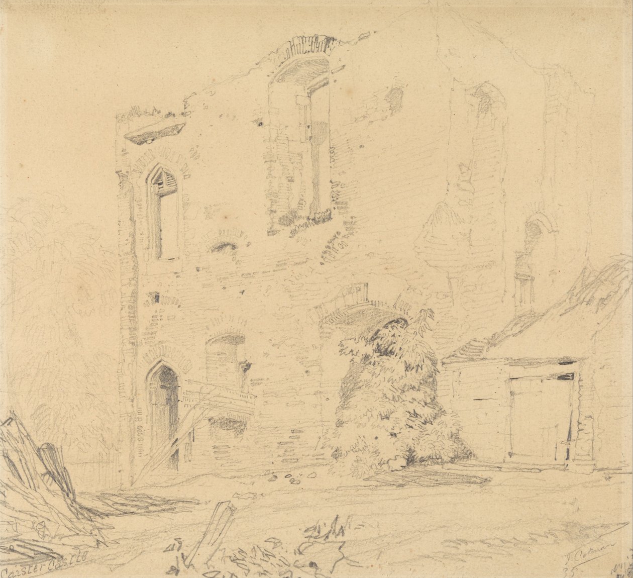 Zamek Caister, Norfolk autorstwa John Sell Cotman