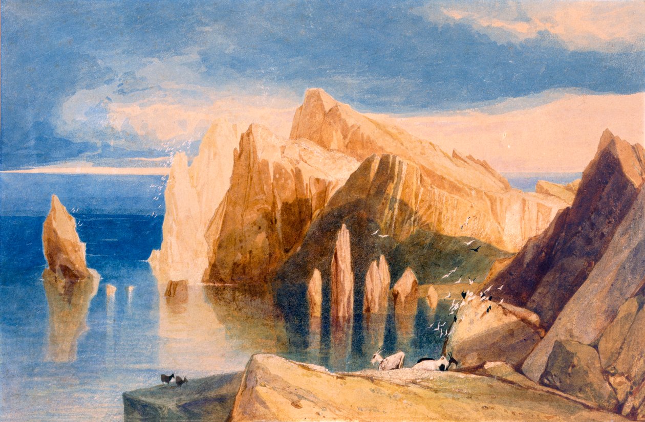 Klify na północno-wschodniej stronie Point Lorenzo, Madera autorstwa John Sell Cotman