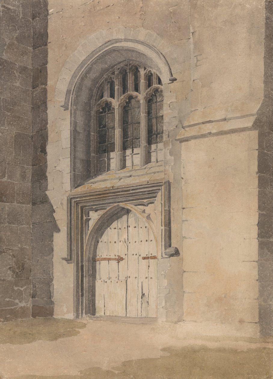 Drzwi i okna kościoła autorstwa John Sell Cotman