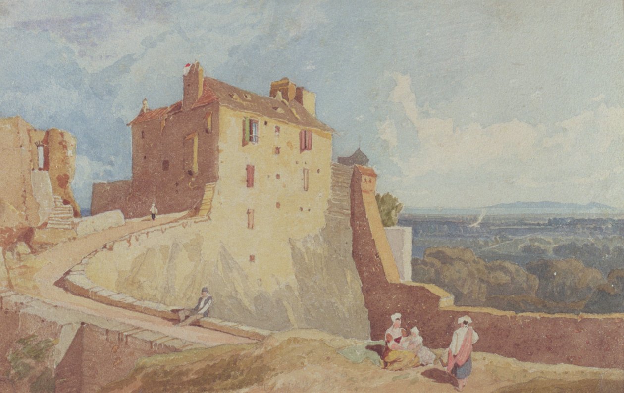 Postacie na murach obronnych w Domfront autorstwa John Sell Cotman