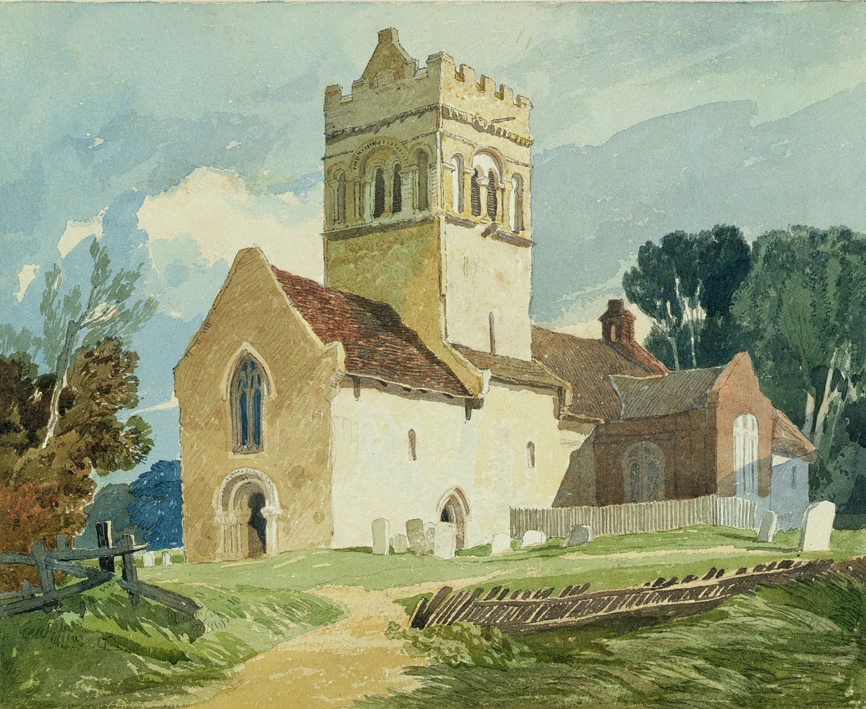 Kościół Gillingham, Norfolk autorstwa John Sell Cotman