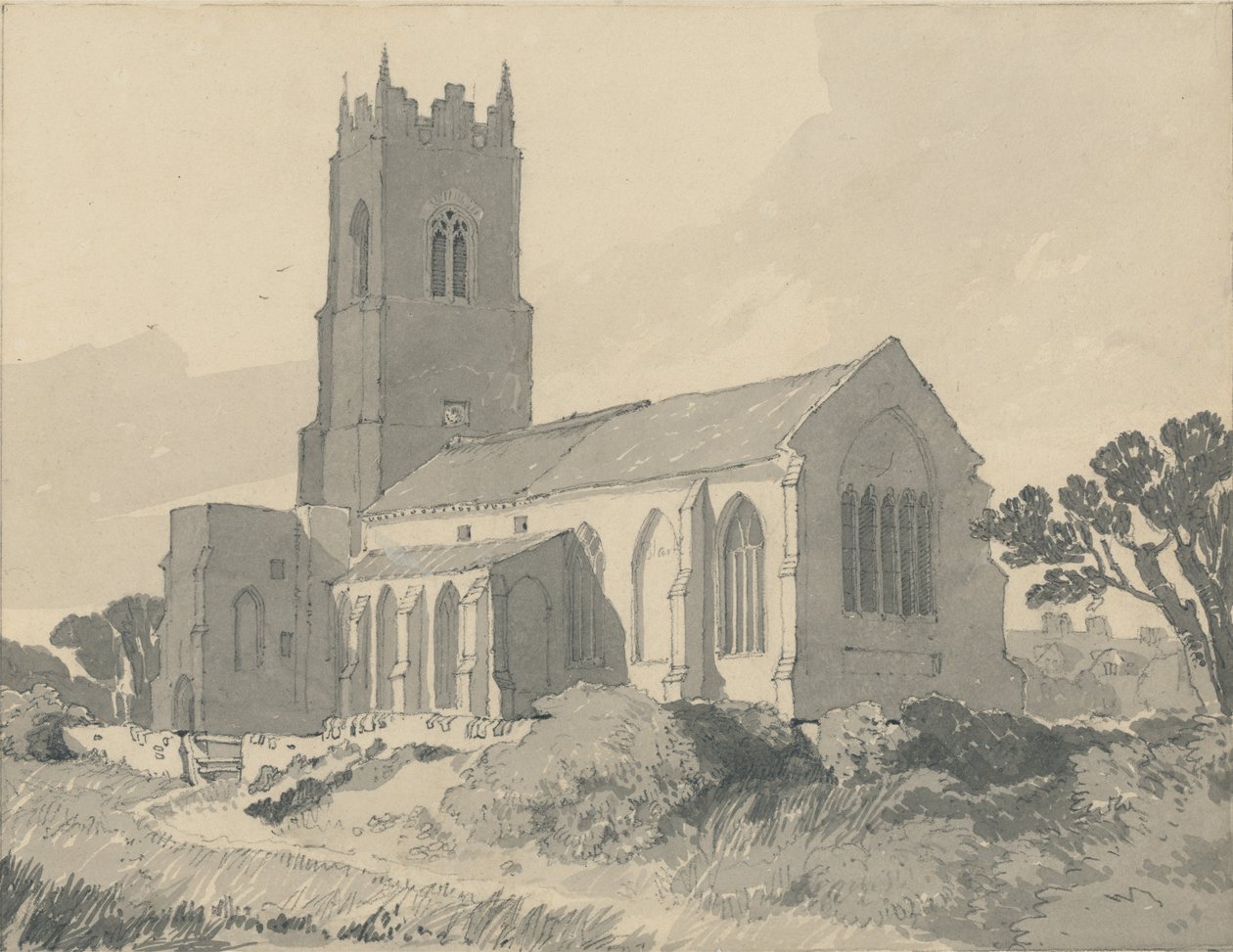 Kościół Ingham, Norfolk autorstwa John Sell Cotman