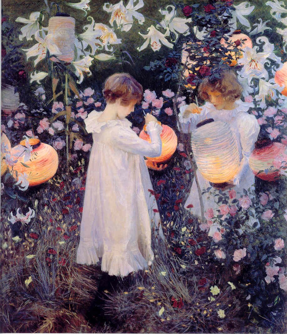 Goździk, Lily, Lily, RosenNiemiecki: Nelke, Lilie, Lilie, Rosen autorstwa John Singer Sargent