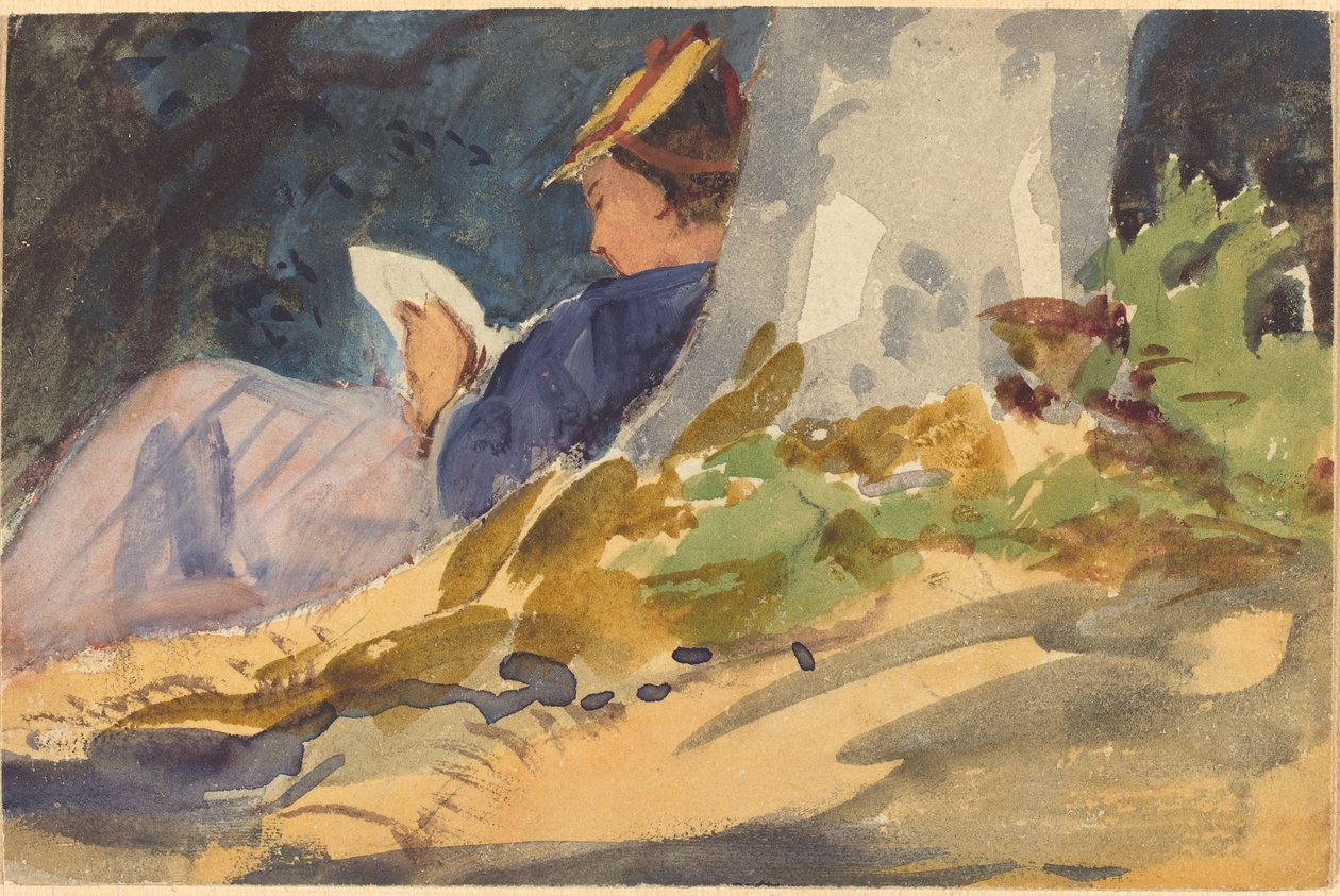 Odpoczynek, ok. 1880-1890 (akwarela na graficie na papierze tkanym) autorstwa John Singer Sargent
