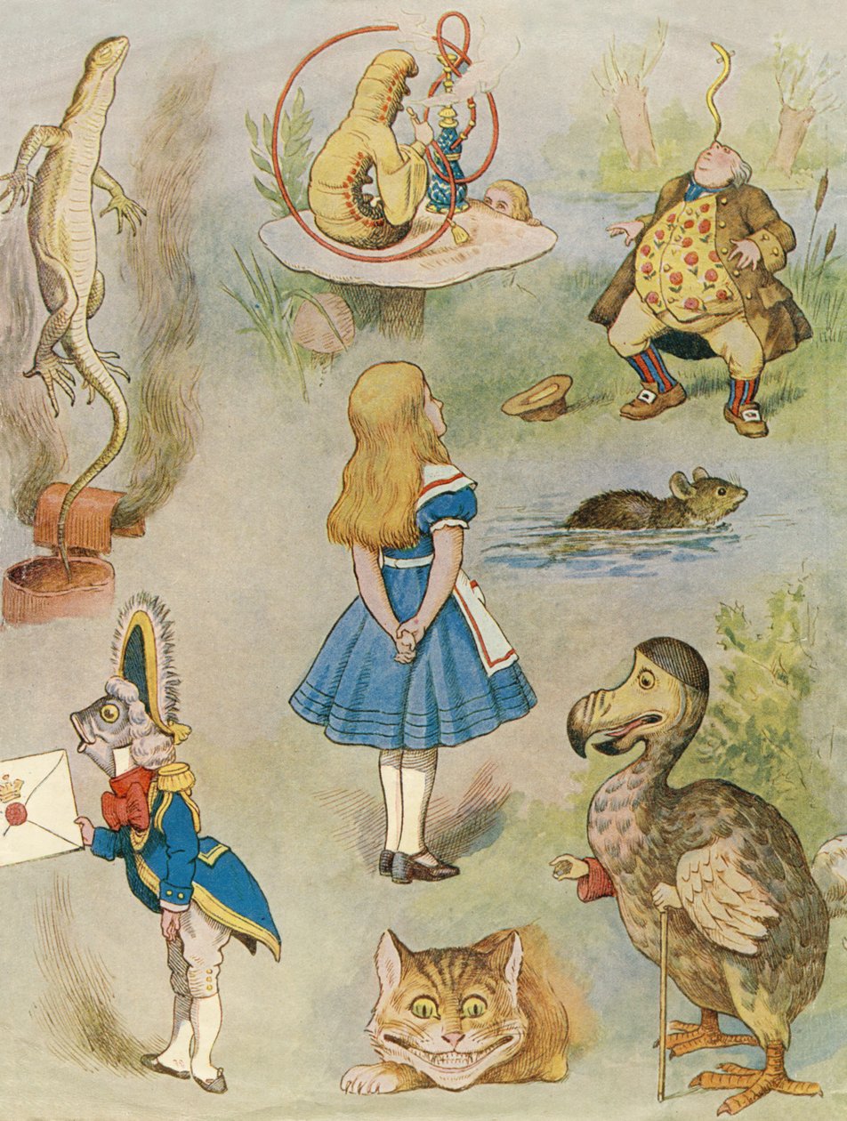 د الیس ان ونڈرلینډ کرکټرونه (رنګ نقاشي) پولي autorstwa John Tenniel