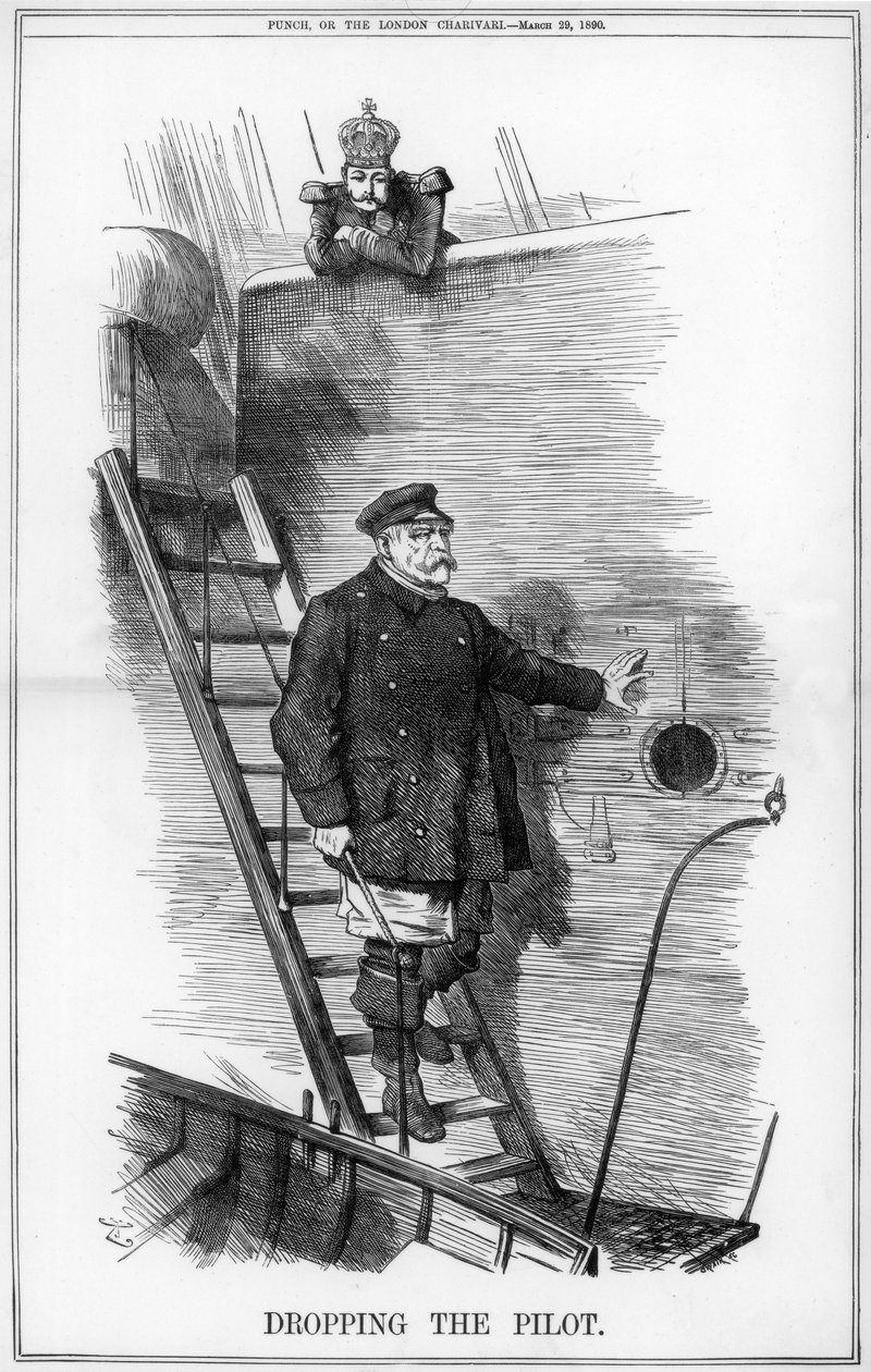 Dropping the Pilot”, Punch 29 marca 1890. autorstwa John Tenniel