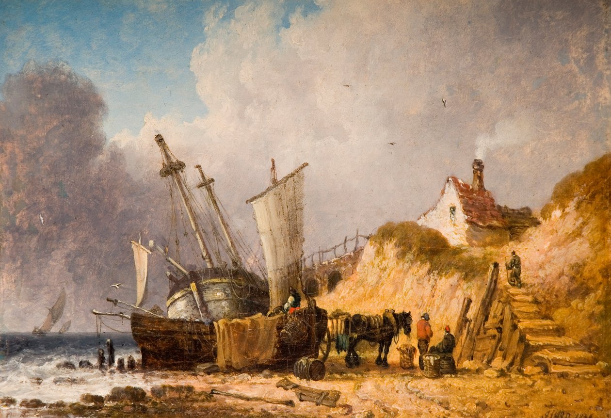 Scena na wybrzeżu, 1836 autorstwa John Ward