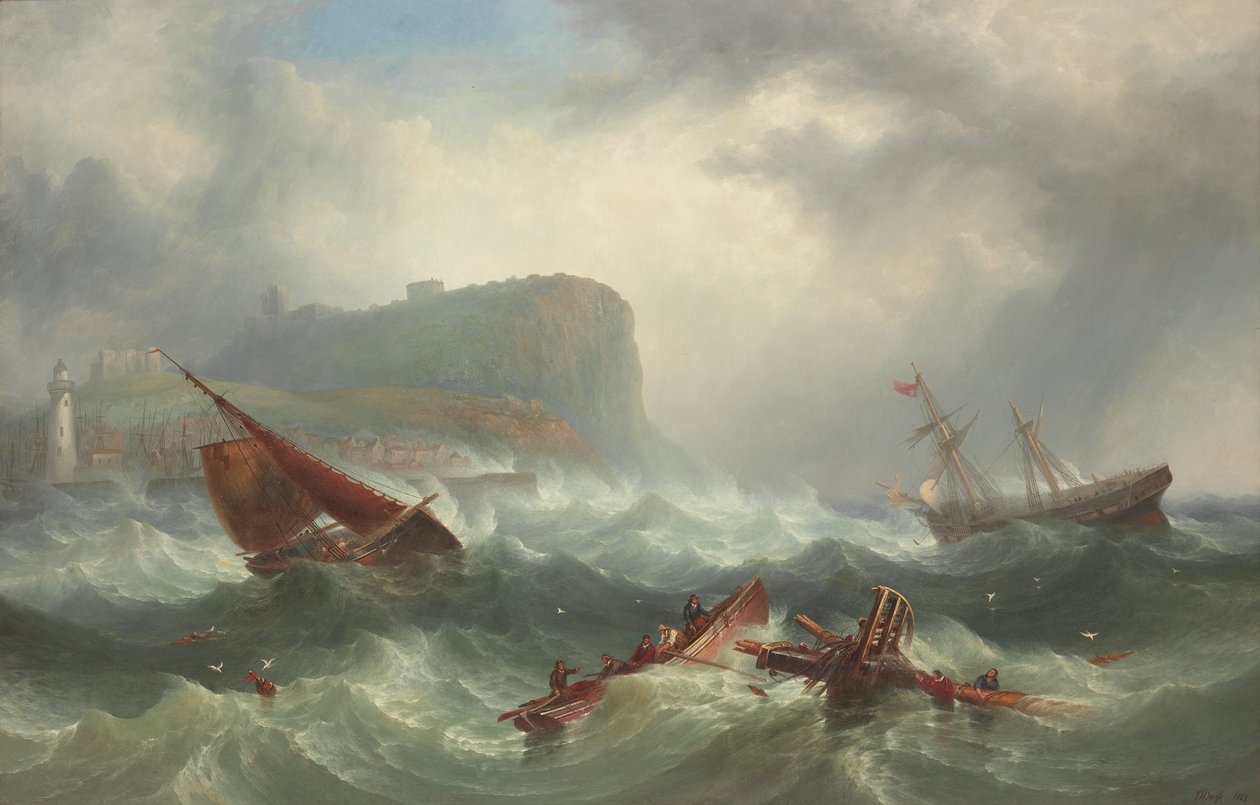 Wrak Scarborough, 1863 autorstwa John Warkup Swift
