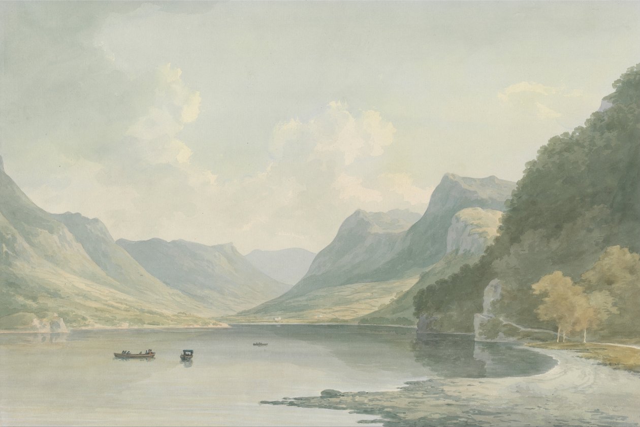 Ullswater, patrząc w kierunku Patterdale autorstwa John Warwick Smith