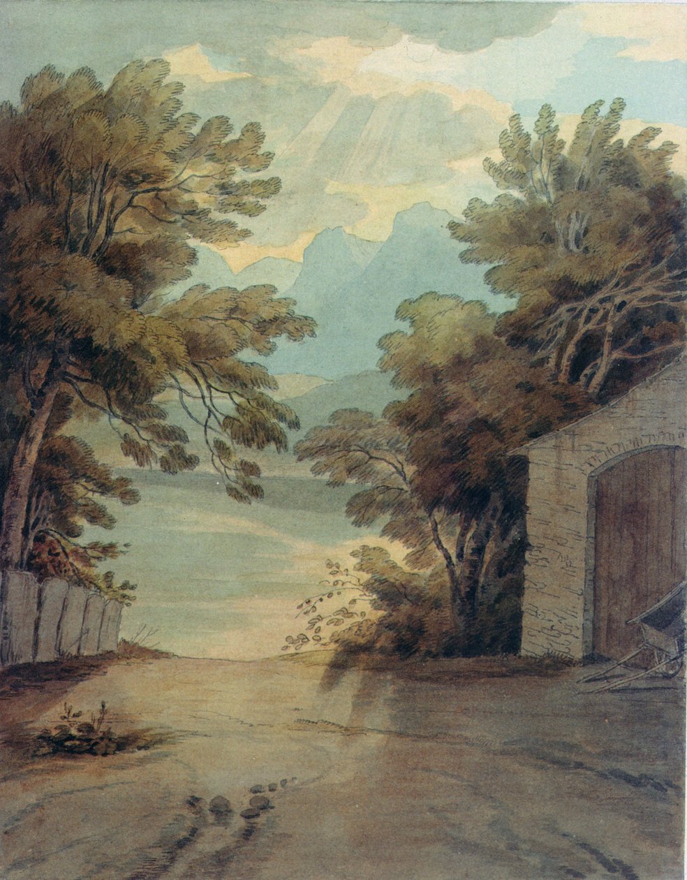 Podziemne przejście do kamieniołomu w Liverpoolu (akwarela) autorstwa John White Abbott