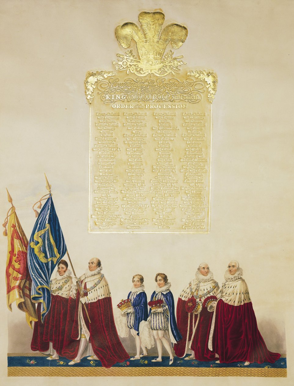 Ceremoniał koronacji króla Jerzego IV autorstwa John Whittaker