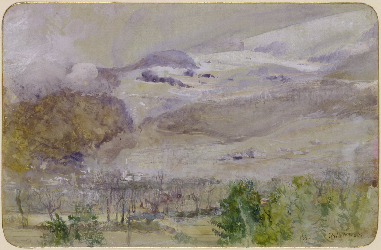 Krajobraz Doliny Szwajcarskiej, 1885 (wc i gwasz na papierze) autorstwa John William Inchbold