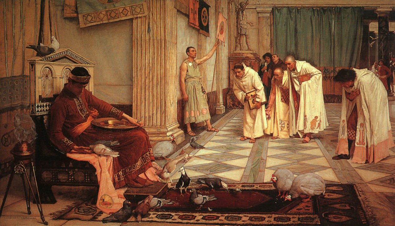 Faworyci cesarza Honoriusza autorstwa John William Waterhouse