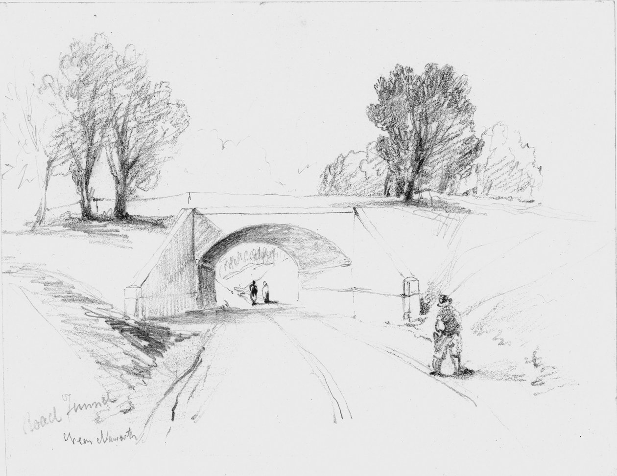 Tunel drogowy w pobliżu Naworth, 1836 autorstwa John Wilson Carmichael