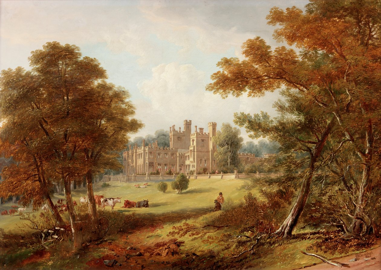Front Garden, Zamek Beaufront, 1845 autorstwa John Wilson Carmichael