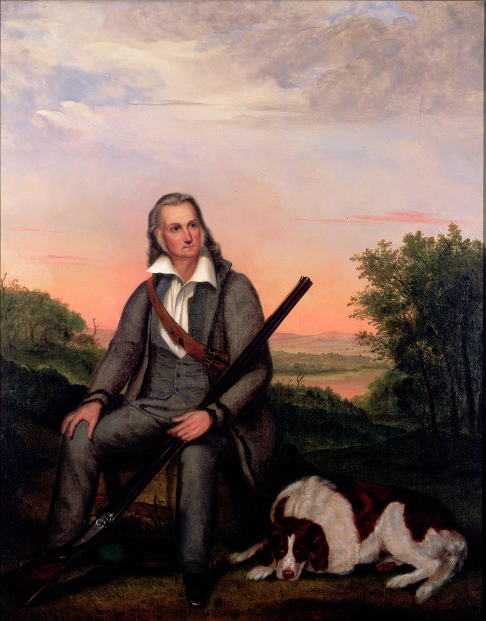 Portret Johna Jamesa Audubona (1758-1851) ok. 1840-41 (olej na płótnie) autorstwa John Woodhouse Audubon