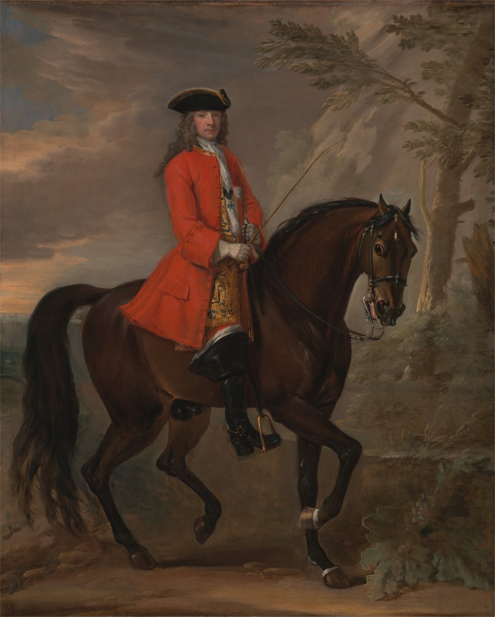 Portret mężczyzny na koniu autorstwa John Wootton
