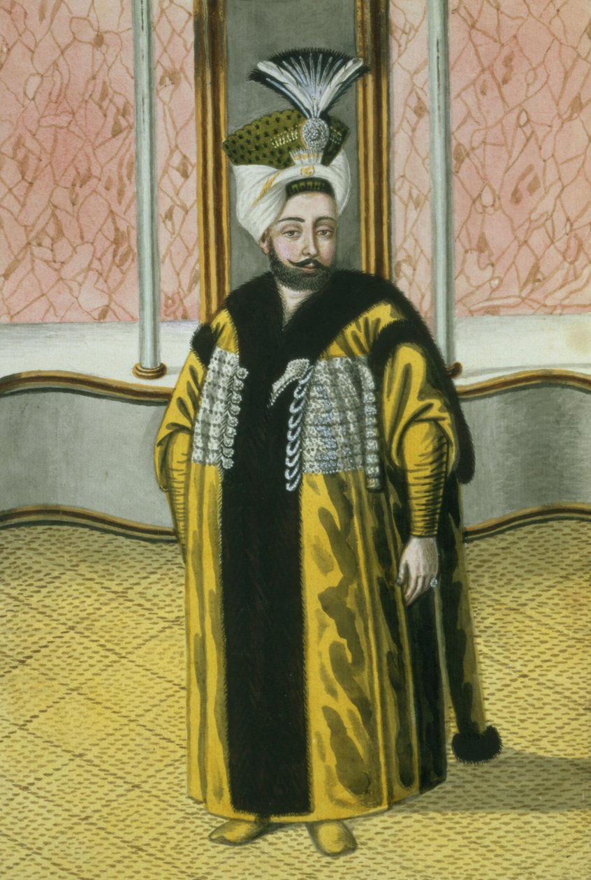Mustapha IV (1779-1808) Sultan 1807-8, z "Seria portretów cesarzy Turcji", 1808 autorstwa John Young
