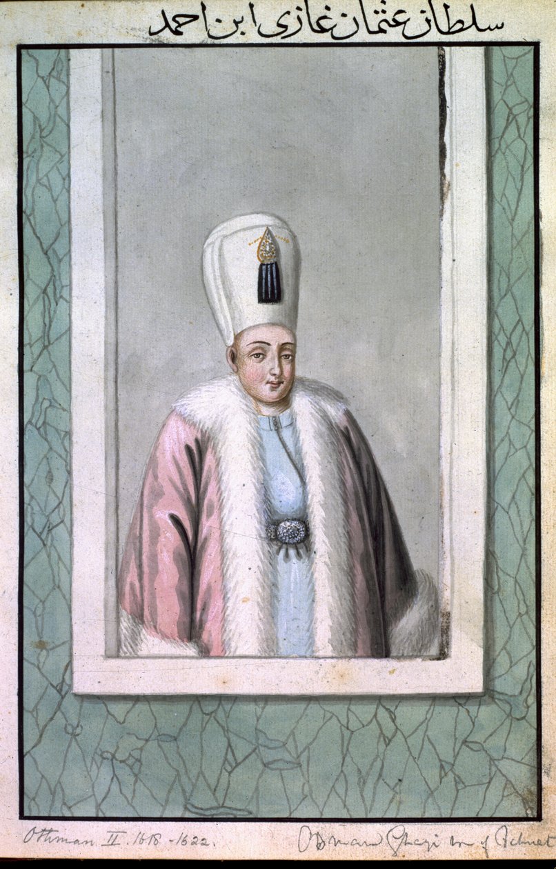 Othman (Osman) II (1603-22) Sułtan 1618-22, z „Seria portretów cesarzy Turcji”, 1808 autorstwa John Young