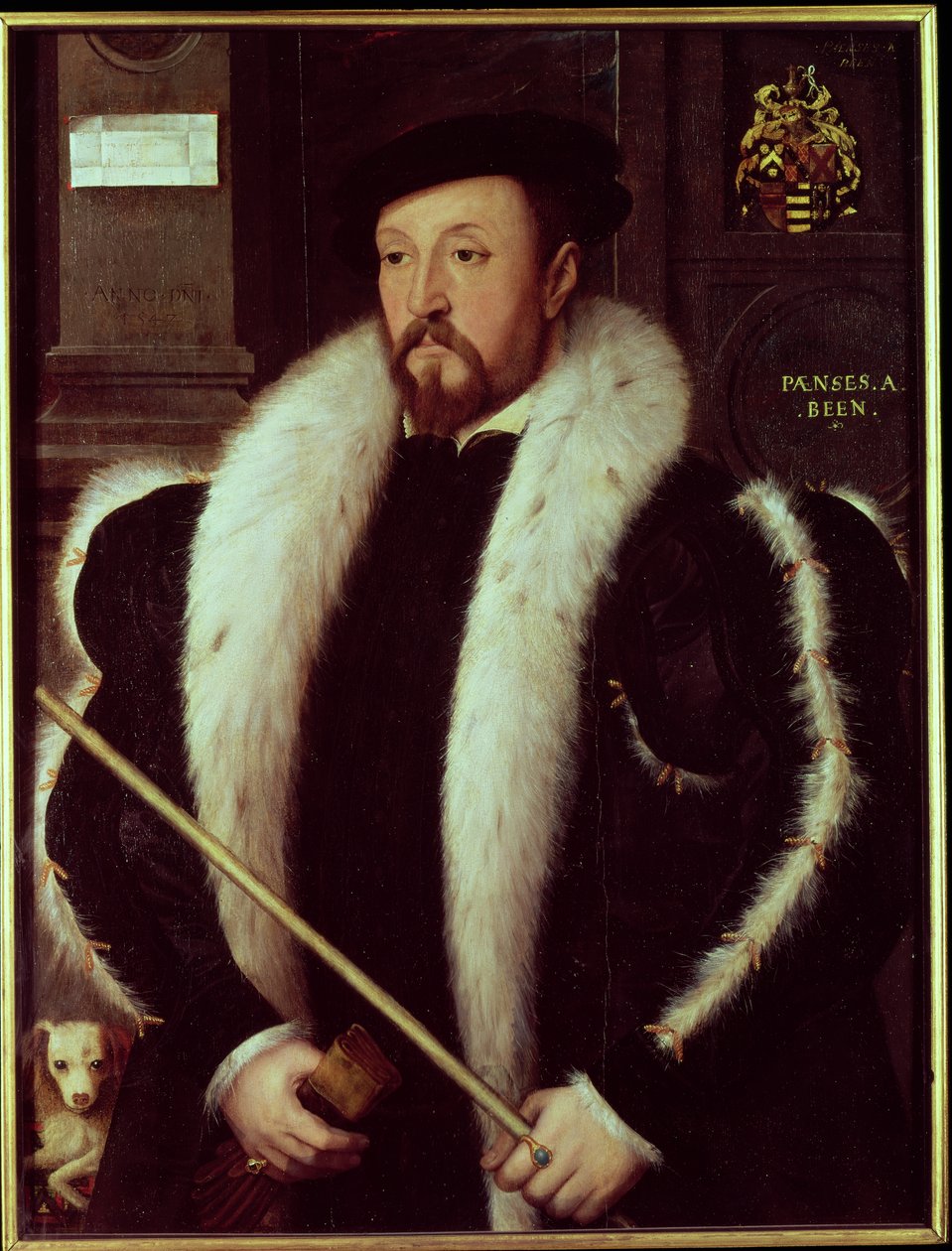 Thomas Wentworth, 1. baron Wentworth z Nettlestead, 1549 (panel) autorstwa John Bettes the Younger