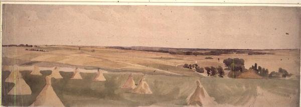 Pole bitwy pod Crecy, 26 sierpnia 1346 r autorstwa John Absolon