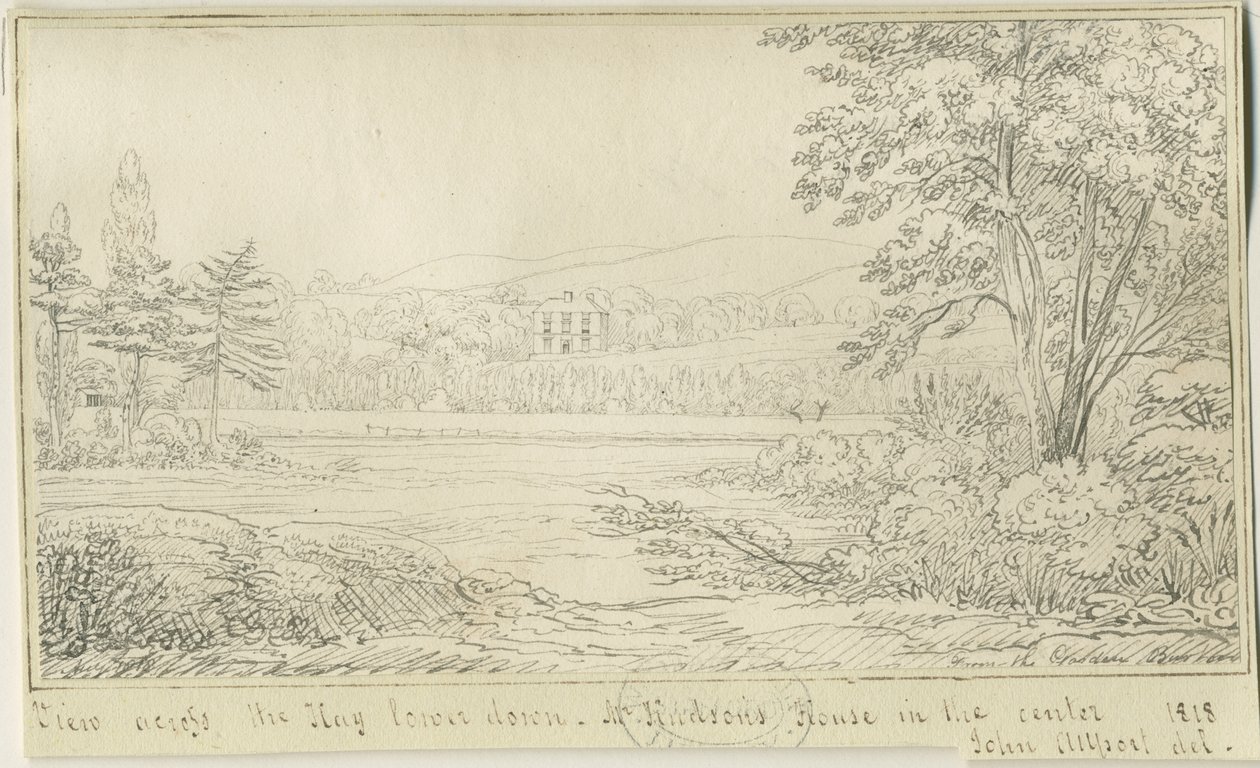 Burton-upon-Trent: rysunek piórem i tuszem, 1818 r. autorstwa John Allport