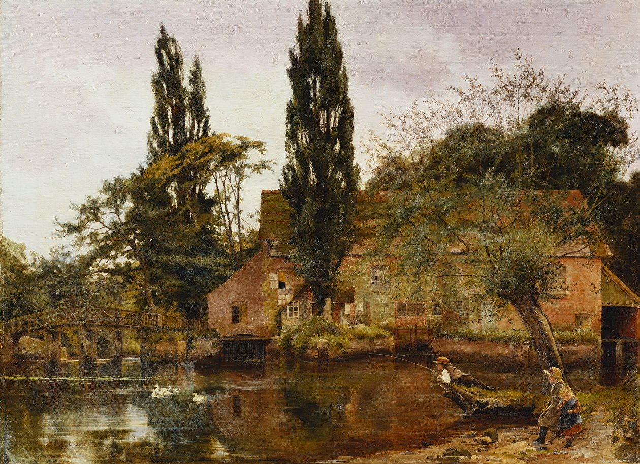 Młyn na Avon, 1886 autorstwa John Arthur Lomax