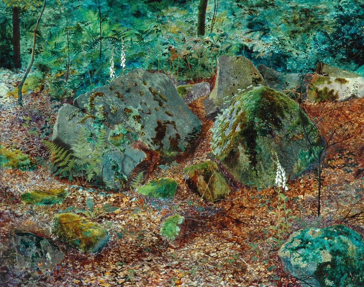 Omszały Glen, 1864 autorstwa John Atkinson Grimshaw